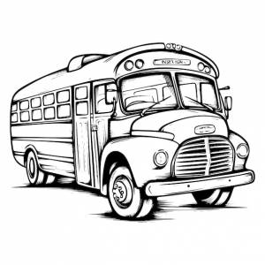 Раскраска школьный автобус для детей