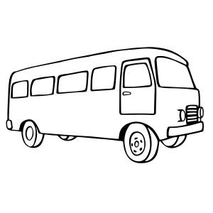 Раскраска веселый автобус для малышей ♥ Онлайн и Распечатать!