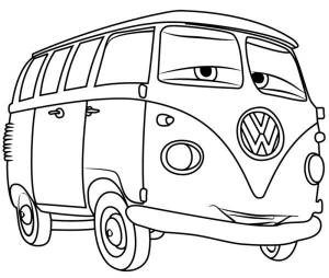 VW Bus Coloring Pages Printable PDF