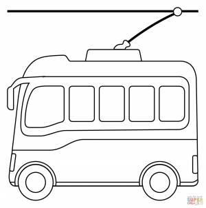 Раскраска троллейбус