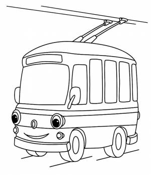 Раскраски Троллейбус