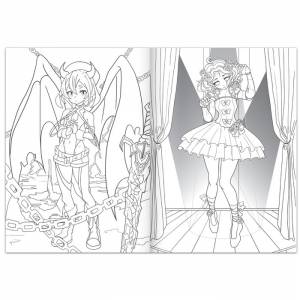 Раскраска аниме «Песнь фантазии», 16 стр