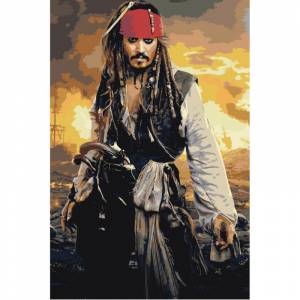 Пираты Карибского моря Раскраска картина по номерам на холсте Z-AB256