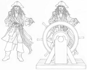 Пираты карибского моря рисунки поэтапно