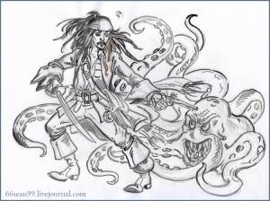 Пираты карибского моря раскраска