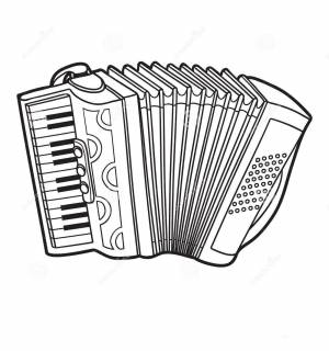 Раскраска Музыкальные инструменты