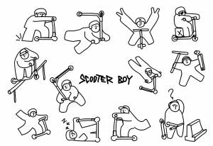 Наклейки KSS Scooter Boy