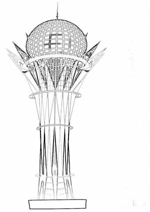 Раскраска Байтерек