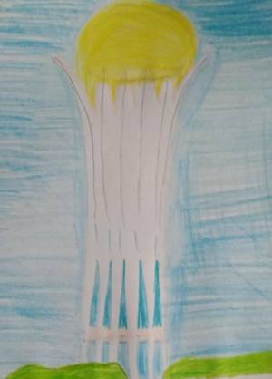 Нарисуйте пожалуйста Байтерек, в школе задали