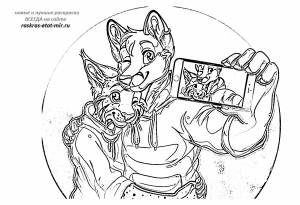 Скачайте  раскраску фурри