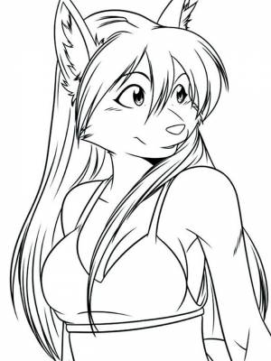 Картинка Фурри  раскраску