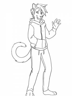 Раскраска Фурри картинка на листе