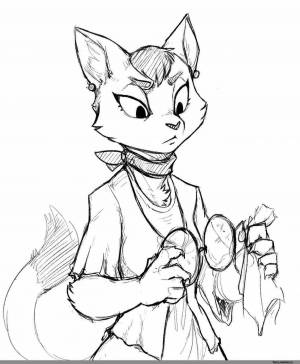 Раскраски фурри кошка