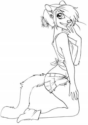 Раскраска фурри мышка