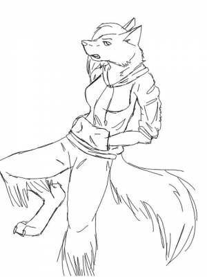 Раскраски волк фурри