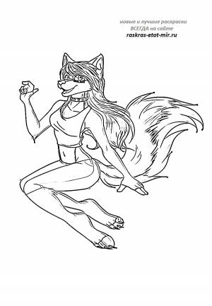 Скачайте  раскраску фурри