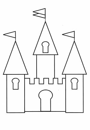 Раскраска Замок Легкий
