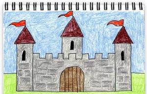 Как нарисовать замок