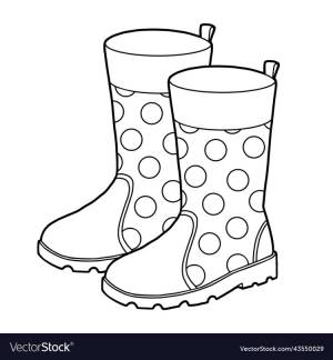 Картинка сапоги раскраска