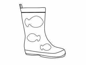 Картинки раскраски сапог