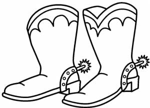 Раскраски бой, Раскраска Ковбойские сапоги сапоги