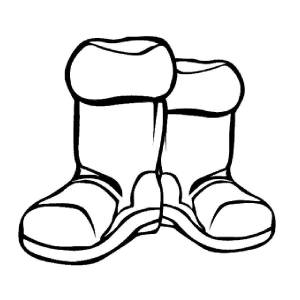 Раскраски Раскраска Сапоги обувь