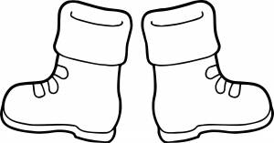 Сапожки картинка раскраска