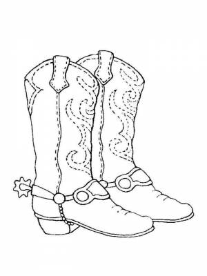 Раскраска Сапоги  картинку для детей