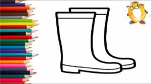Раскраска для детей САПОГИ