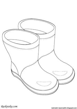 Раскраски Сапоги резиновые для детей