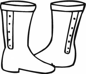 Раскраски Раскраска Сапоги обувь
