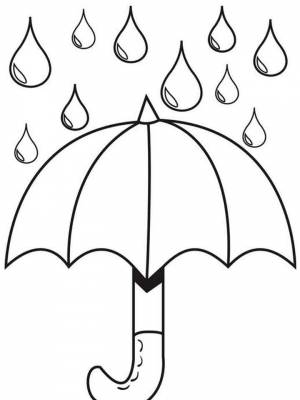 Раскраска Зонтик картинка онлайн