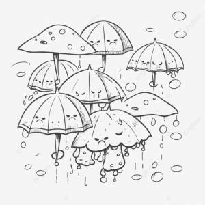 рисунок зонтик раскраски для детей каракули контур эскиз вектор PNG , рисунок крыла, рисунок кольца, детский рисунок PNG картинки и пнг рисунок для й загрузки