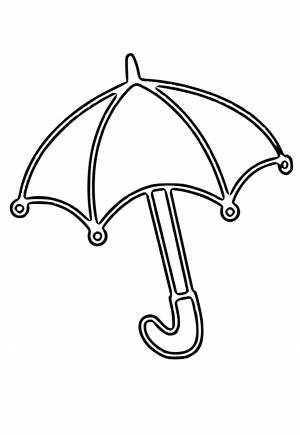 Раскраска Зонтик Легко