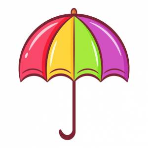 Зонт милый рисунок для школьной флешки