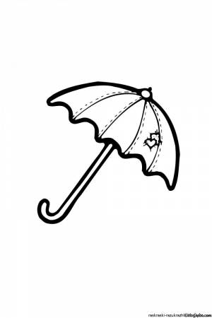 Зонт раскраска