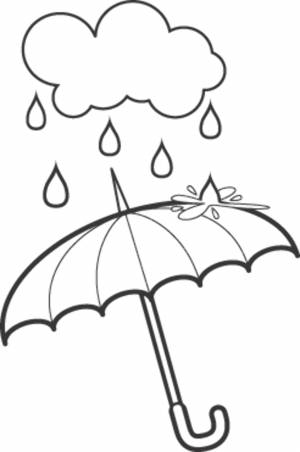 Раскраска осень зонтик