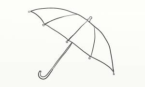 Книжка-раскраска Зонт детский, контур зонта с, угол, ребенок png