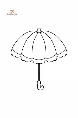 Раскраска зонтик для малышей ♥ Онлайн и !