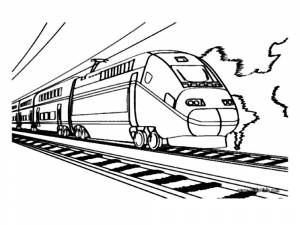 Раскраска Железная дорога