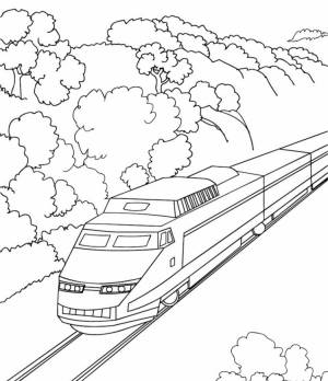 Раскраска железная дорога для детей