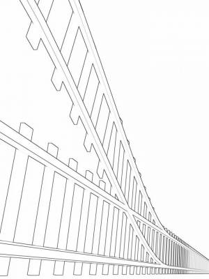 Раскраска Железная дорога картинка  для девочек