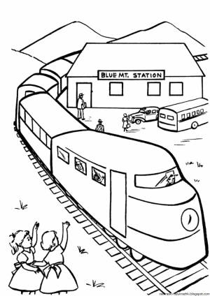 Вокзал раскраска для детей