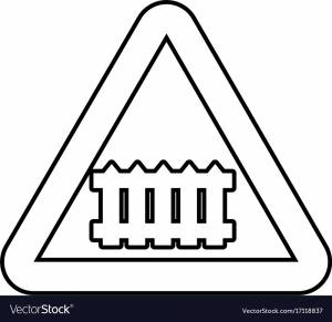 Раскраска железнодорожный переезд
