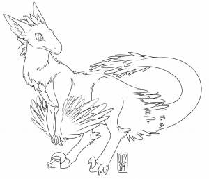 Раскраска фурри раптор