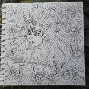 Апрельские рисунки капиллярной ручкой