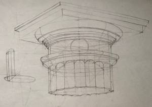 Показываю дорическую капитель