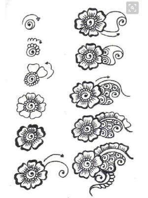 Узоры мехенди поэтапно