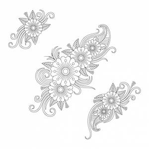 раскраски мехенди в стиле дудл