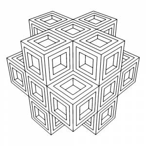 Раскраски Узоры, Раскраска Геометрические узоры Антистресс